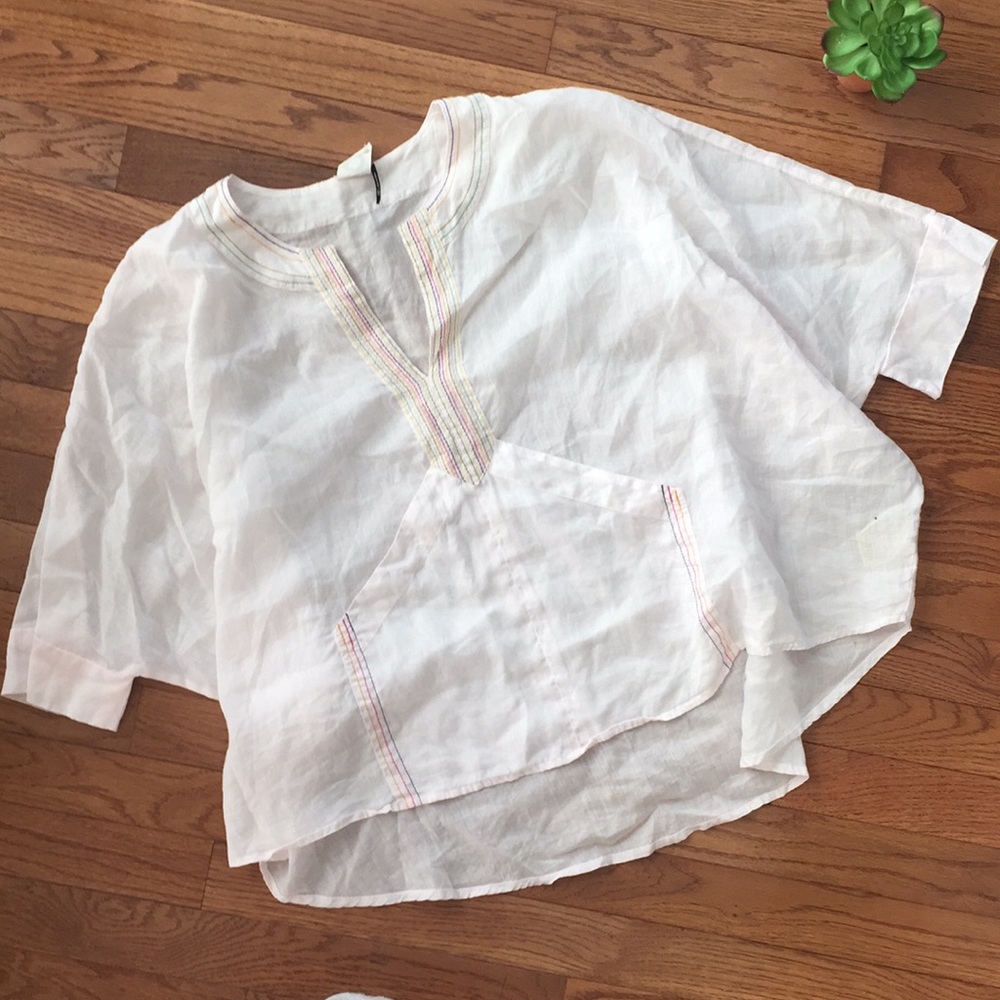 Anthropologie Women's Linen Blouse
